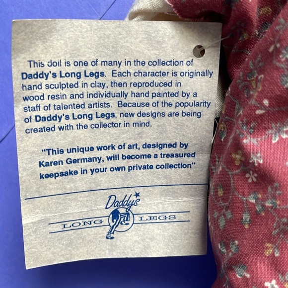 Karen Germany NWT Authentic Vintage Daddy’s Long Legs Josie Doll - Picture 6 of 8